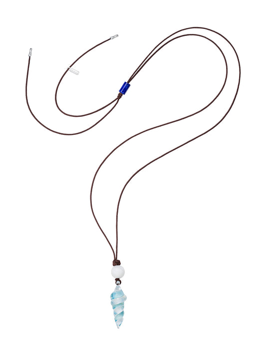 Azure Pugilina Cord Pendant