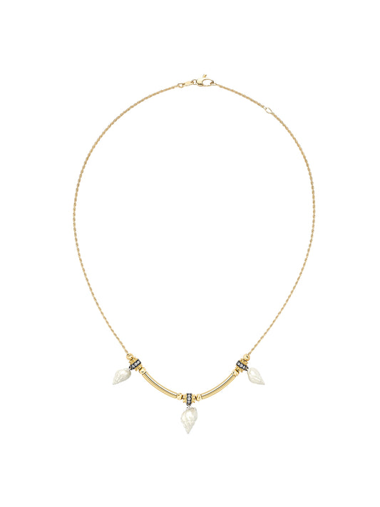Trixie Tulip Ivory Enamel Necklace