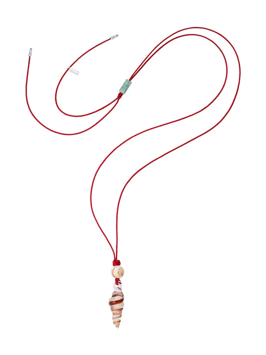 Ochre Pugilina Cord Pendant