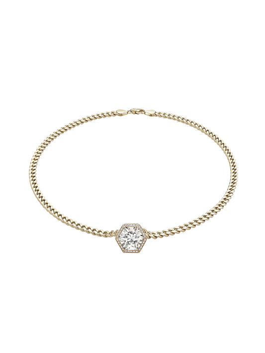 Baby Crystal Hex Payal Necklace