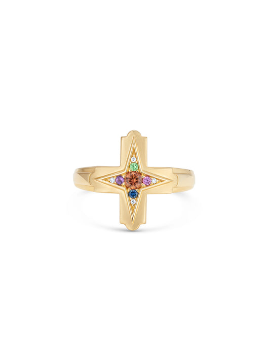 Doris Aegean Rainbow Cross Ring