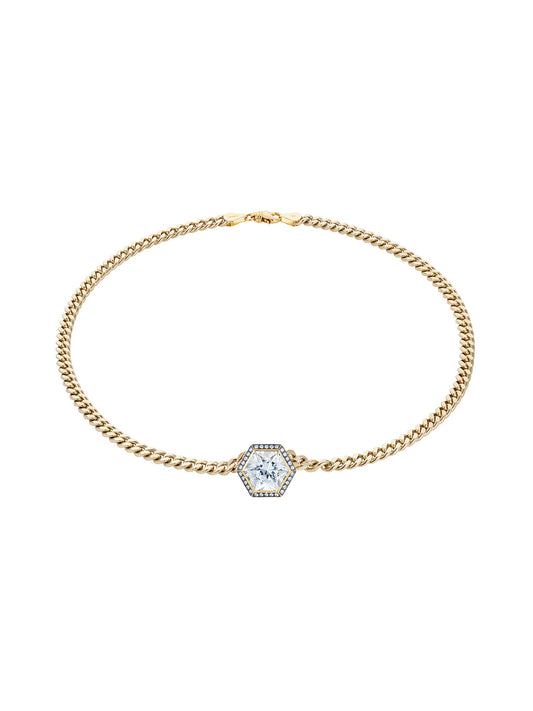 Baby Crystal Hex Payal Necklace