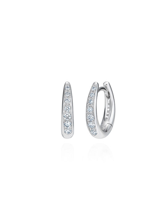Victoria Diamond Reem Mini White Gold Hoops