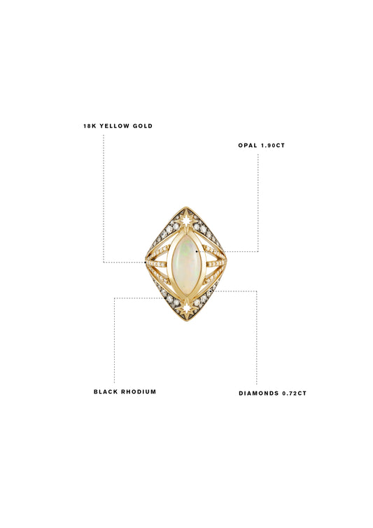 Astraea Opal Cocktail Ring