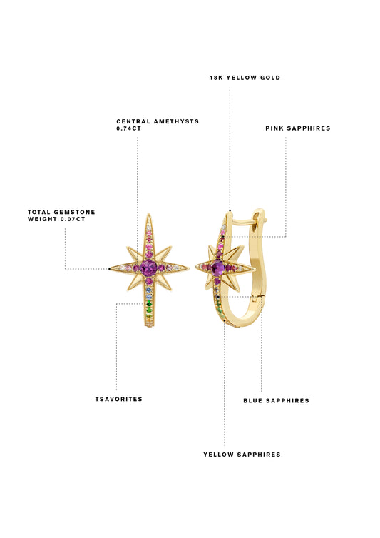 Venyx Star Theiya Rainbow Earrings
