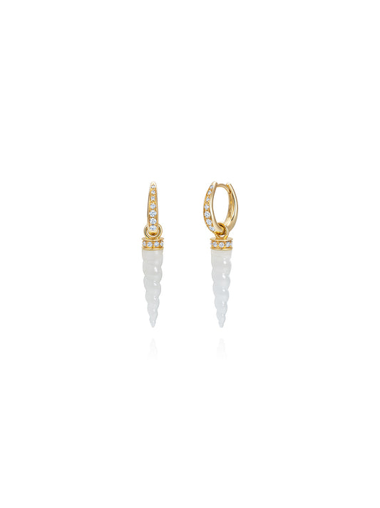 Venyx White Quartz Reem Drop Earrings