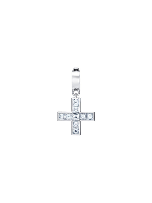 Doris Hellenic Carré Cut Diamond Cross Charm