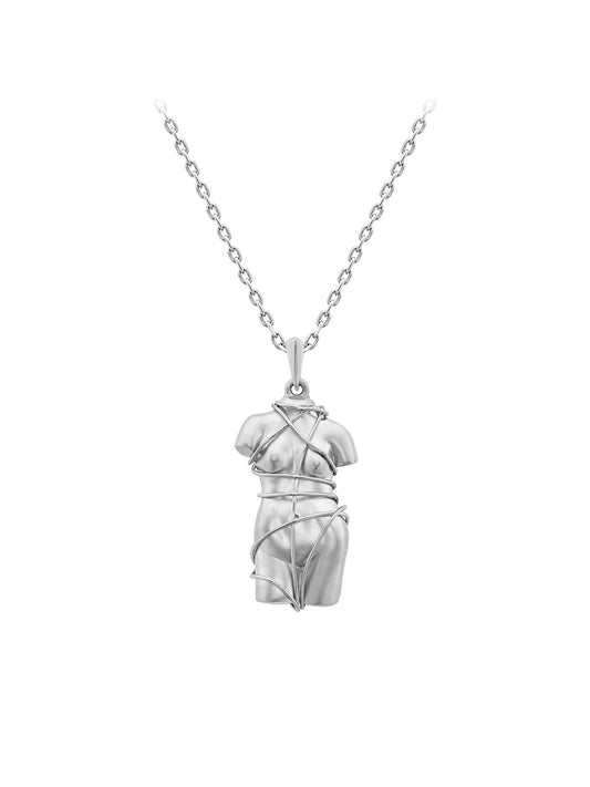 Small White Gold Venus Restored Necklace