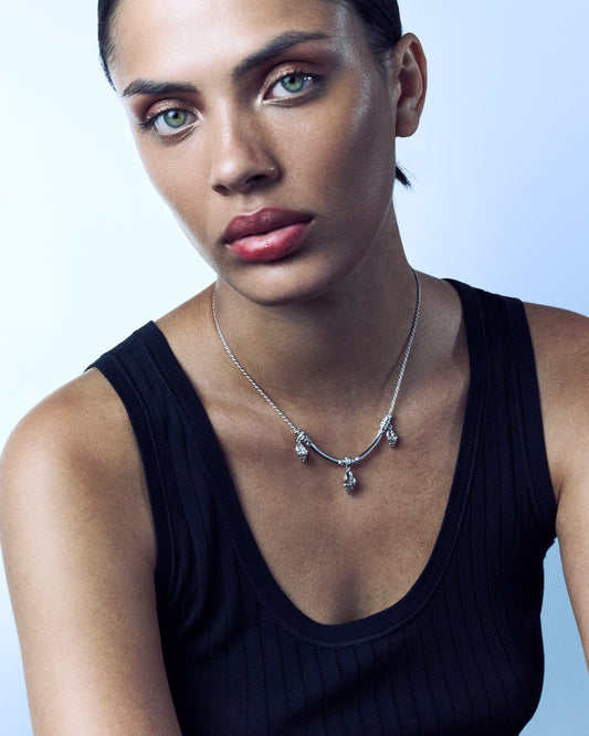 Trixie Tulip White Gold Necklace