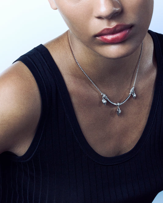 Trixie Tulip White Gold Necklace