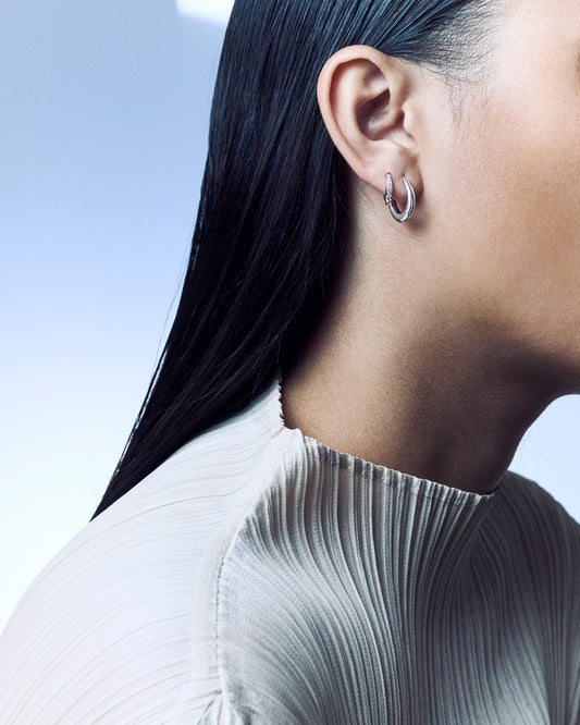 Victoria Diamond Reem Mini White Gold Hoops