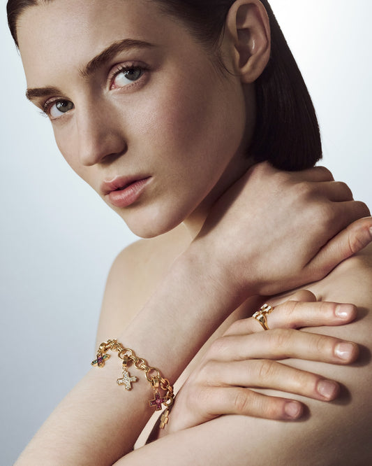 Doris Aegean Pavé Diamond Cross Charm