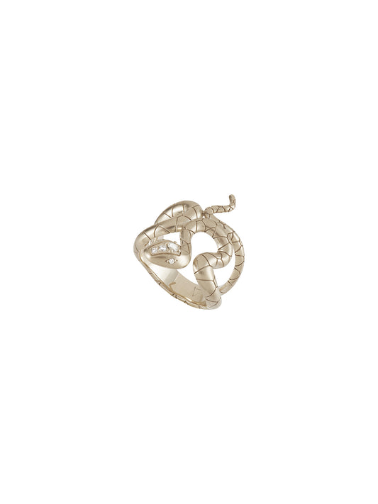 White Gold Cleopatra Diamond Serpentia Ring