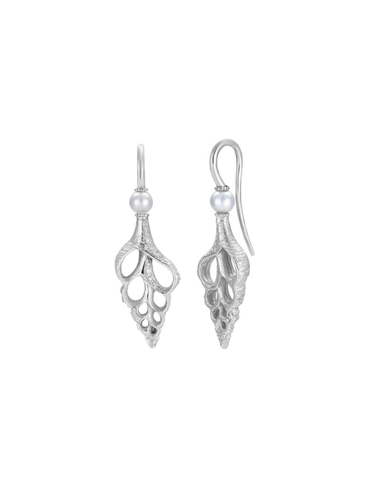 White Gold Aforia Drop Earrings