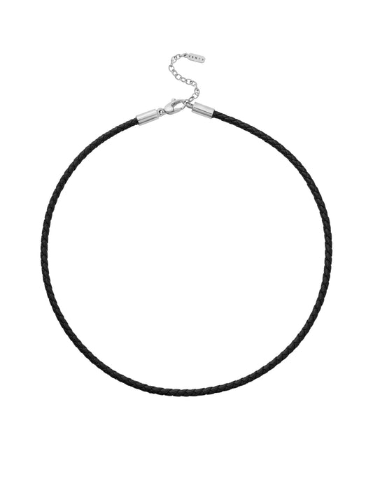 Venyx Signature Black Leather Cord Necklace