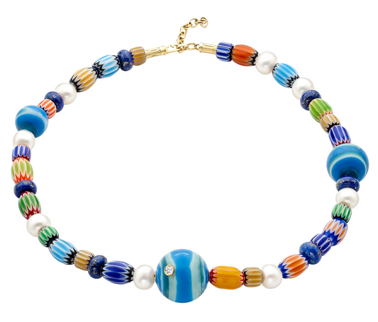 Terra Mater Blue Bead Necklace