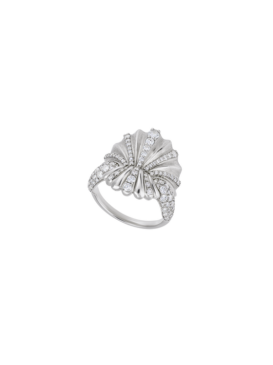 White Gold Myadora Shell Ring
