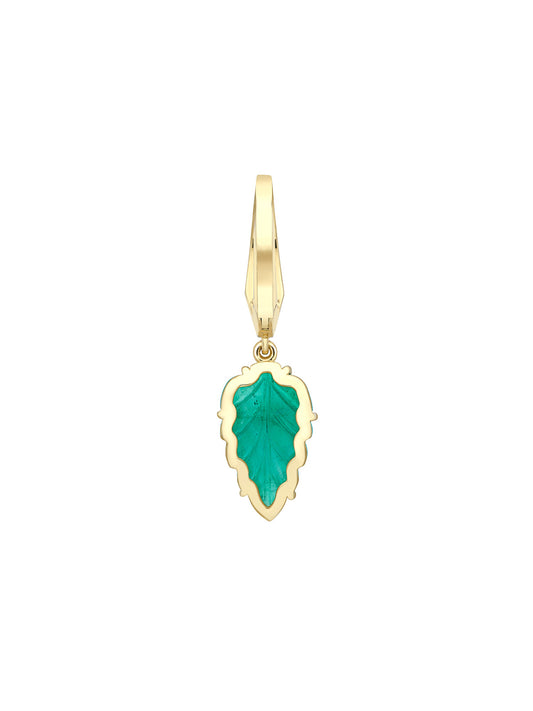 Large Shiso Emerald Chikara Earrings