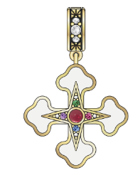 Doris Fleury White Enamel Cross Charm