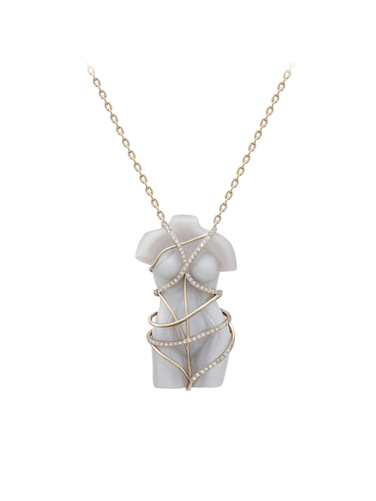 Large Venus Restored Quartz Necklace