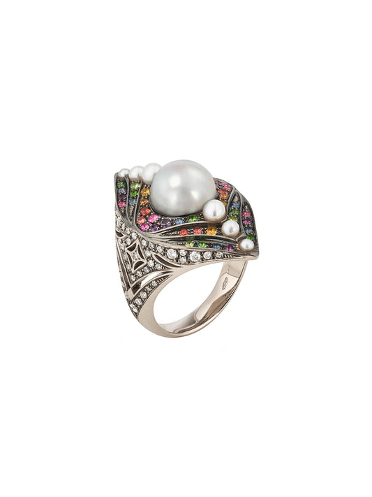 Elementa Rainbow Pearl Ring