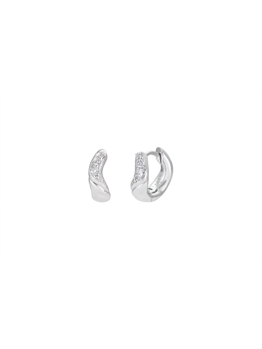 White Gold Ora Diamond Mini Hoops