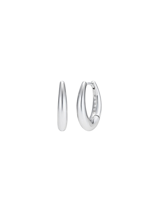 Victoria Reem White Gold Hoops