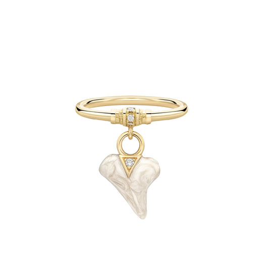 Sharkie Enamel Charm Ring