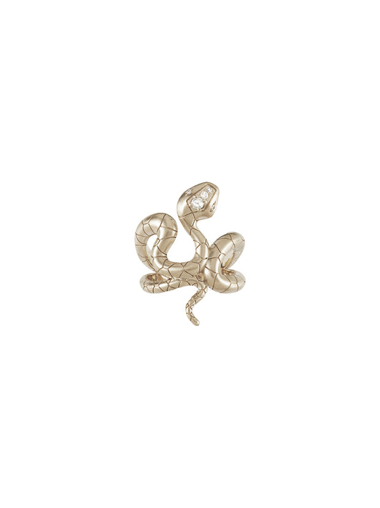 White Gold Cleopatra Diamond Serpentia Ring