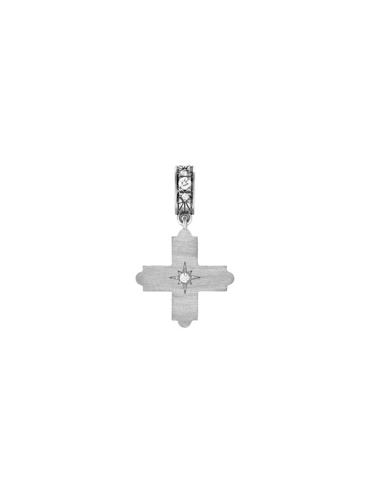 Doris Aegean White Gold Cross Charm