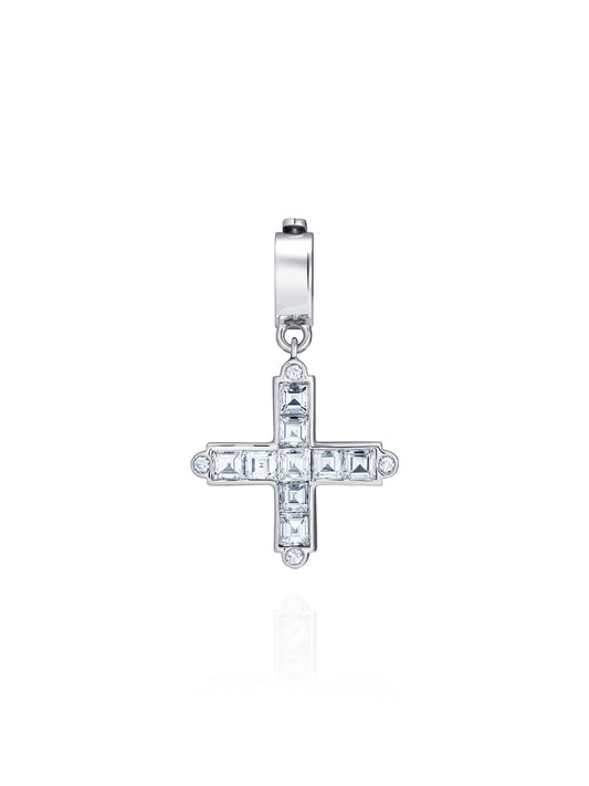 Doris Aegean Carré Cut Diamond Cross Charm