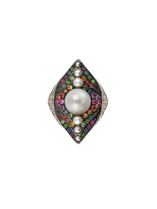 Elementa Rainbow Pearl Ring