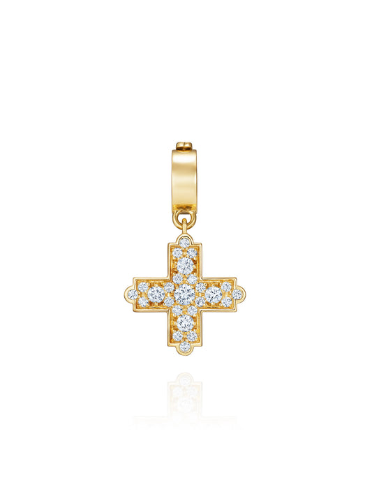 Doris Aegean Pavé Diamond Cross Charm