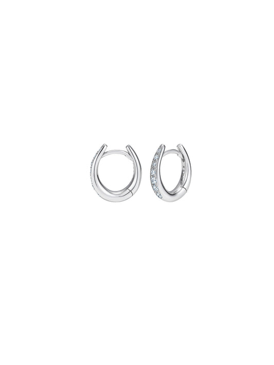 Victoria Diamond Reem Mini White Gold Hoops