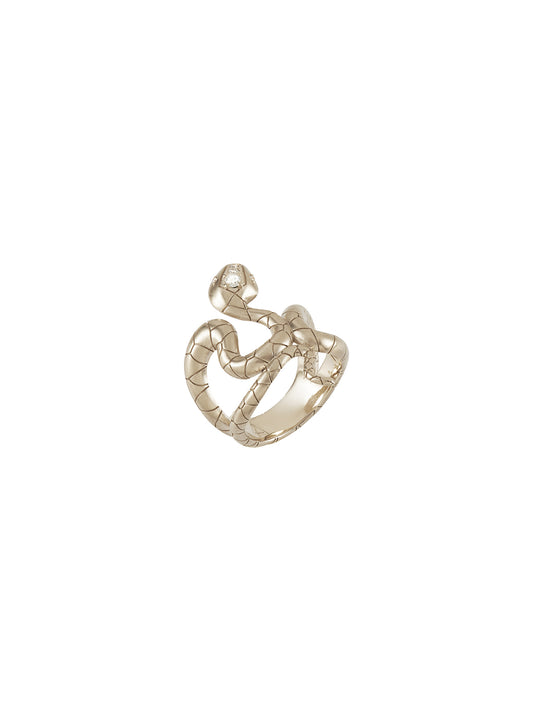 White Gold Cleopatra Diamond Serpentia Ring