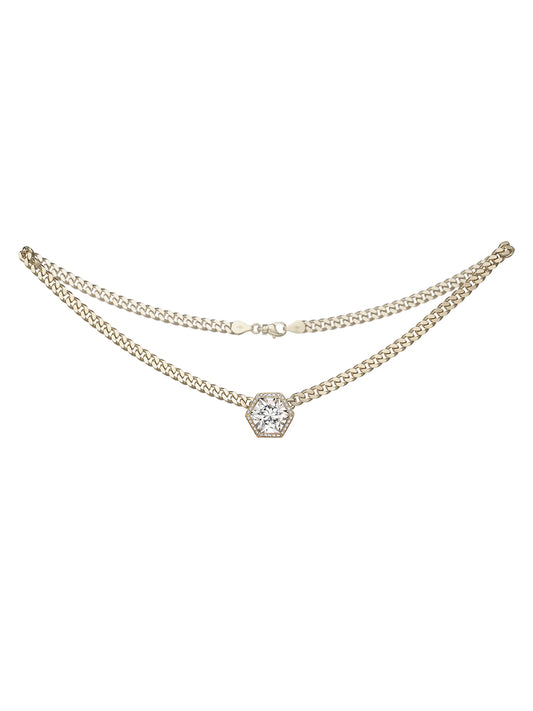 Baby Crystal Hex Payal Necklace