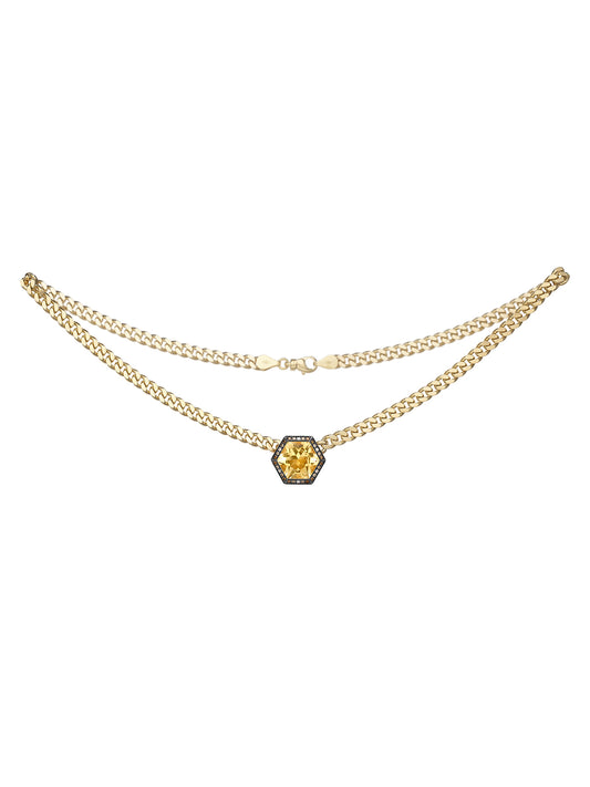 Baby Scapolite Hex Payal Necklace