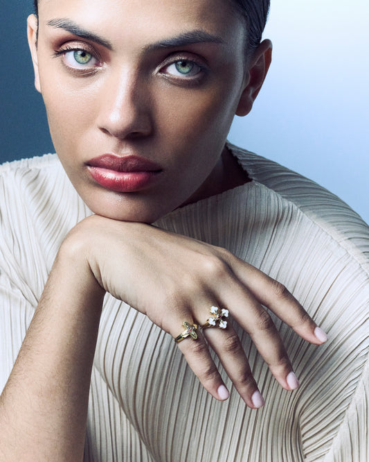 Doris Aegean Rainbow Cross Ring