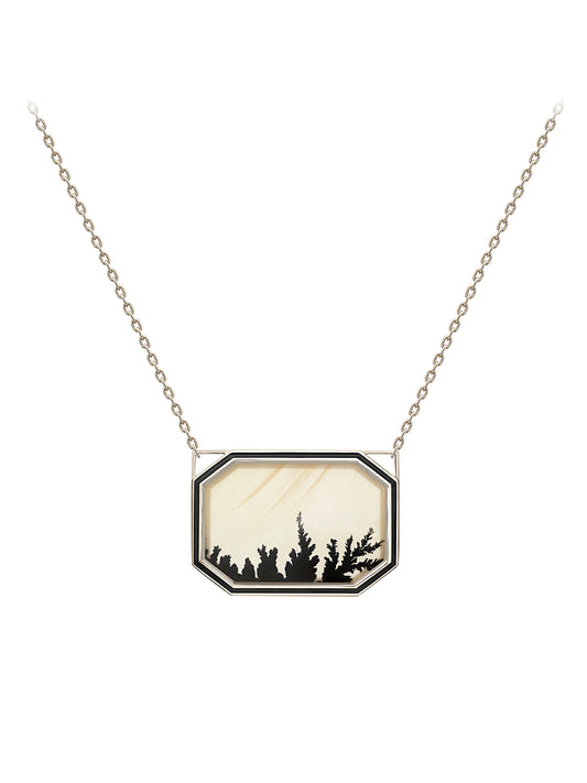 Venyx Noir Fern Tablet Necklace