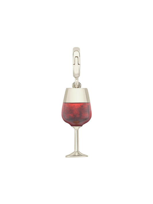 Red Wine Glass Olympic Charm