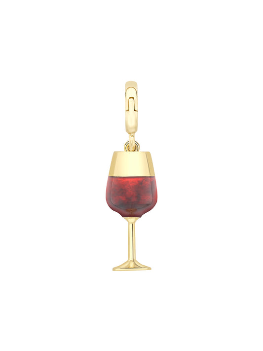 Red Wine Glass Olympic Charm