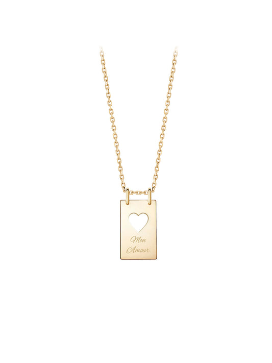 Ati Love Amour Tag Necklace