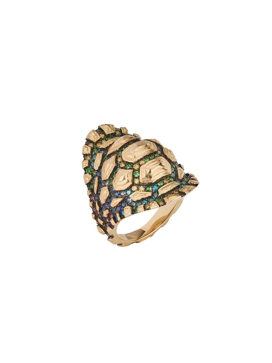 Green Rainbow Madagascar Reptilia Ring