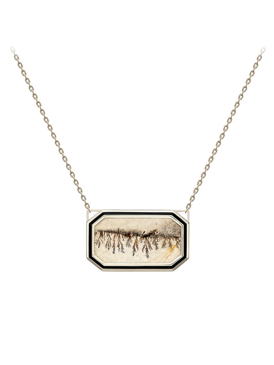 Venyx Noir Moss Tablet Necklace