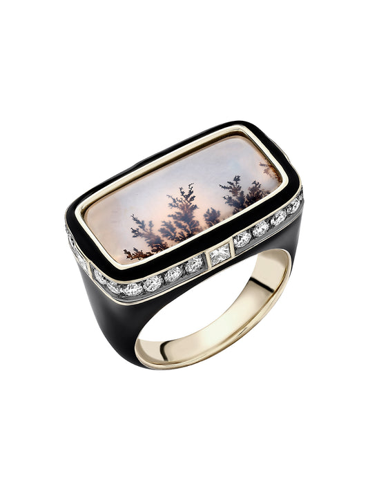 Venyx Noir Moss Ring