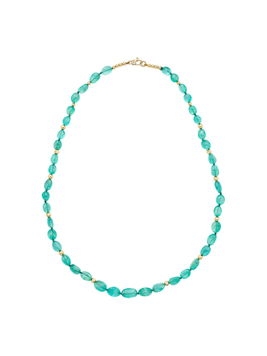 Beaded Emerald Muzo Necklace