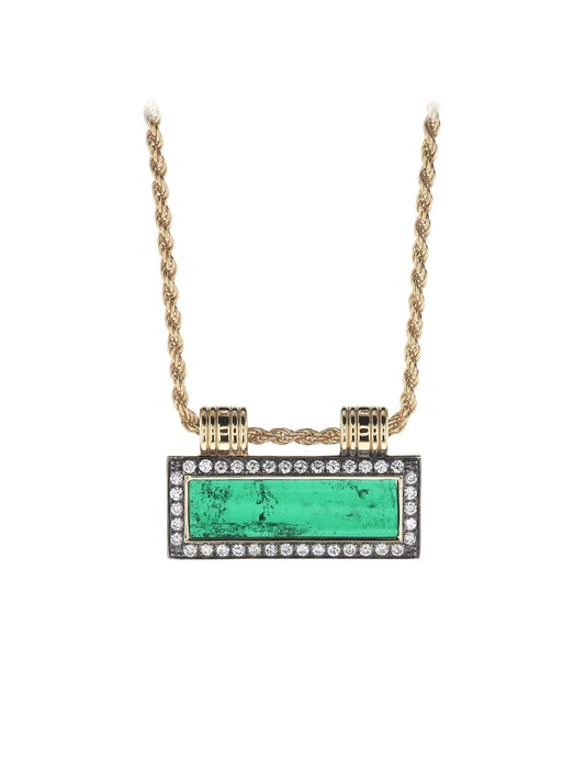 Tablet Emerald Muzo Necklace