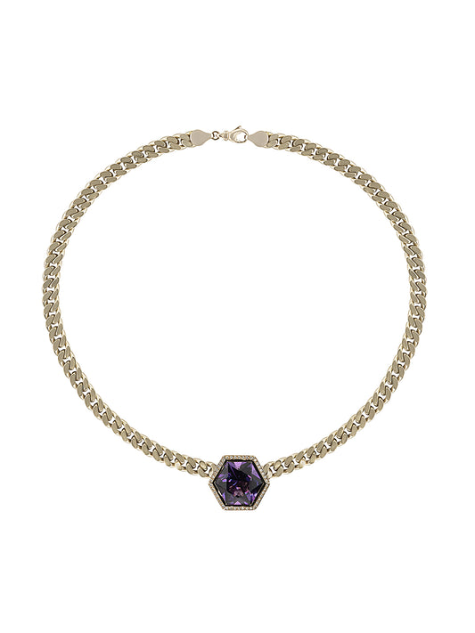 Amethyst Hex Payal Necklace