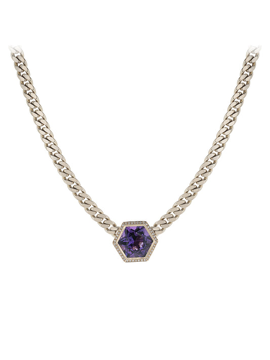 Amethyst Hex Payal Necklace