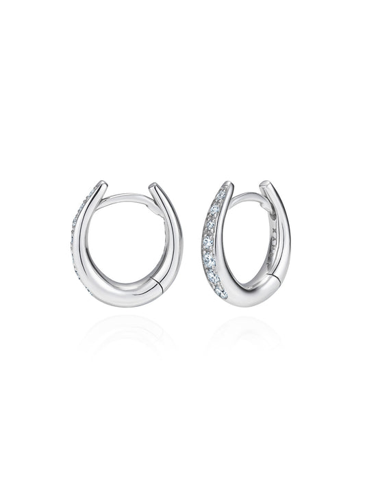 Victoria Diamond Reem Mini White Gold Hoops